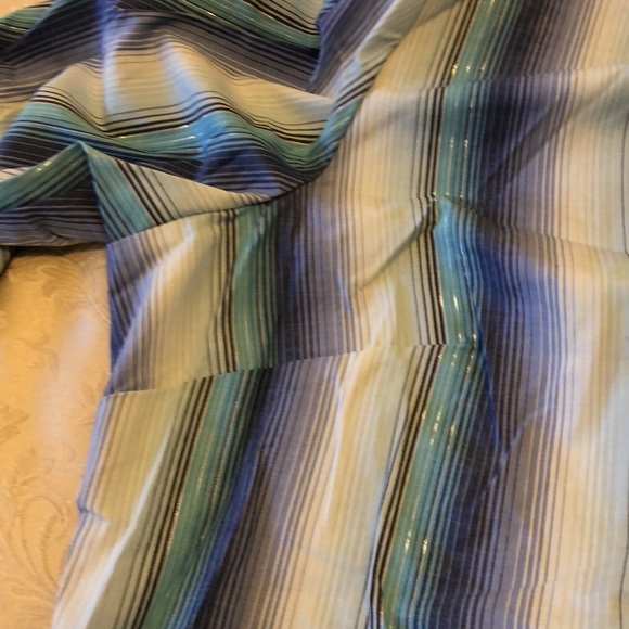 ALIA NWT SIZE 18 LONG SLEEVE BLOUSE BUTTON ROLL UP TAB BLUES &SILVER THREAD #024 - Picture 8 of 12